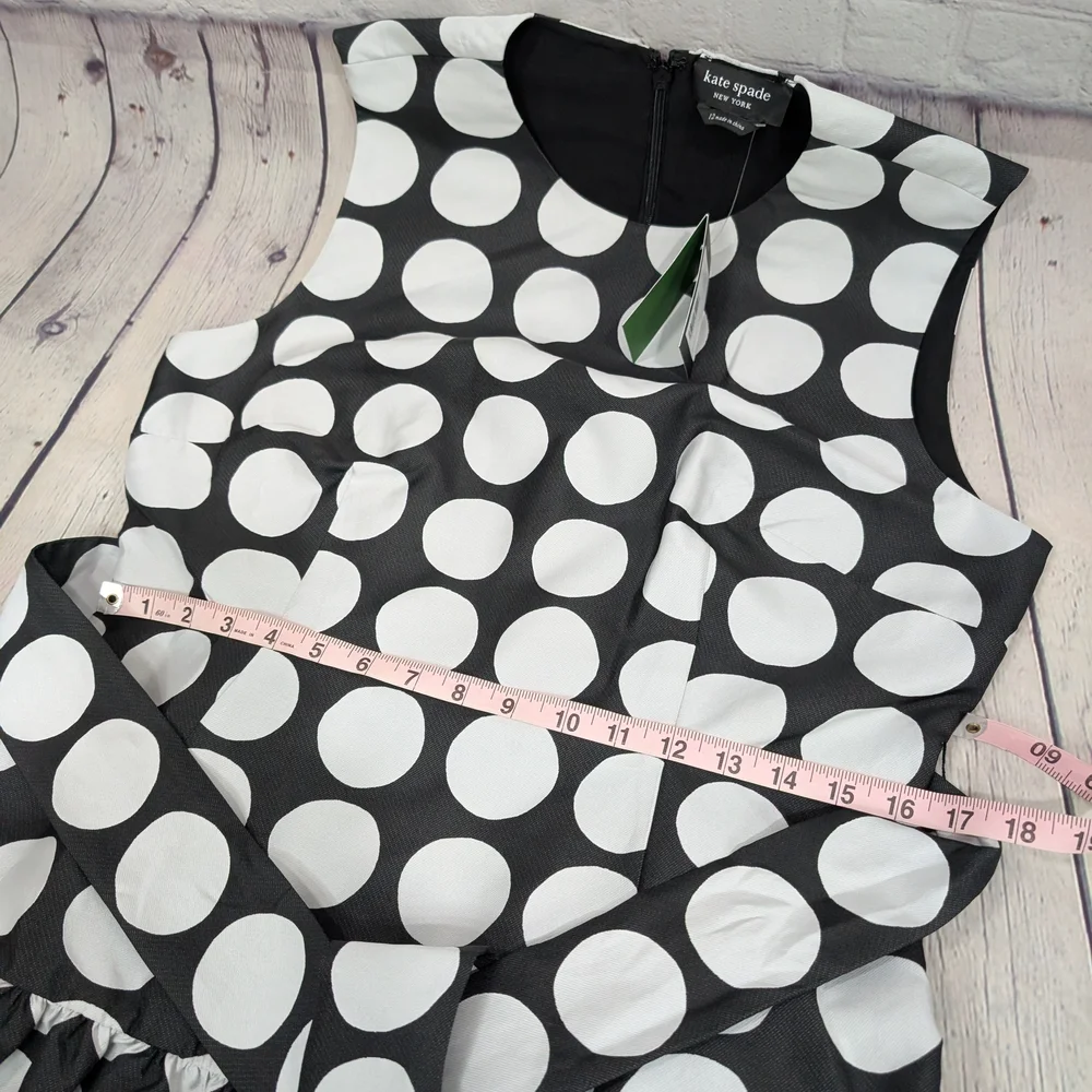 Kate Spade Monochrome Polka Dot Dress - Picture 9 of 9